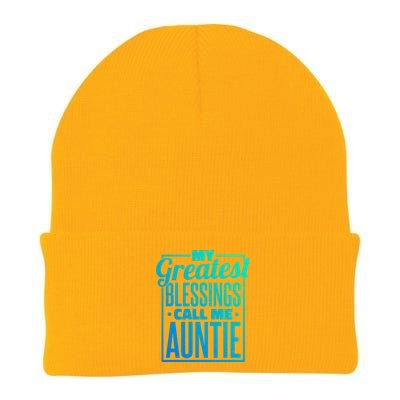 My Greatest Blessings Call Me Auntie Aunt Niece Nephew Gift Knit Cap Winter Beanie