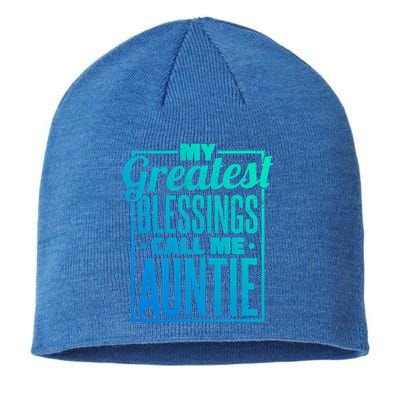 My Greatest Blessings Call Me Auntie Aunt Niece Nephew Gift Sustainable Beanie