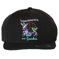 My Greatest Blessing Calls Me Mom And Grandma Hummingbird Funny Gift Wool Snapback Cap