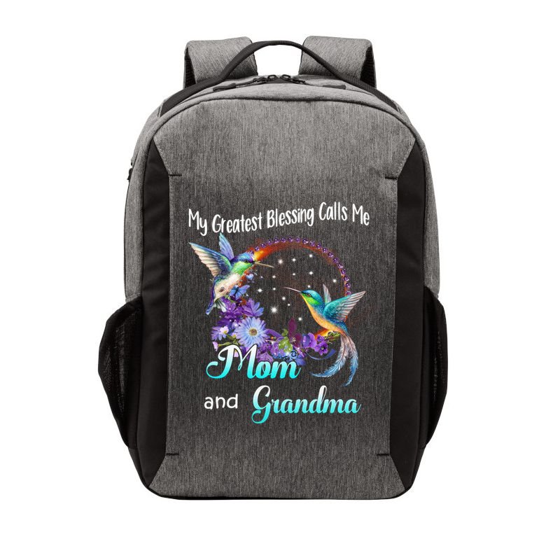 My Greatest Blessing Calls Me Mom And Grandma Hummingbird Funny Gift Vector Backpack