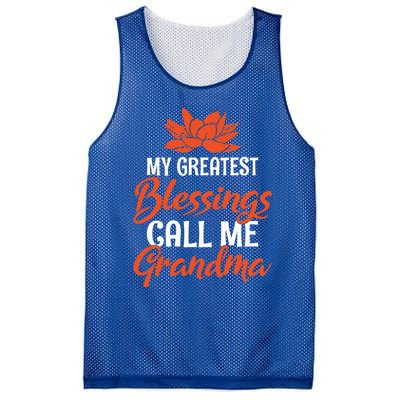 My Greatest Blessings Call Me Grandma Family Mother Grandma Gift Mesh Reversible Basketball Jersey Tank