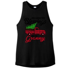 My Greatest Blessings Call Me Granny Xmas Funny Gift Christmas Funny Gift Ladies PosiCharge Tri-Blend Wicking Tank