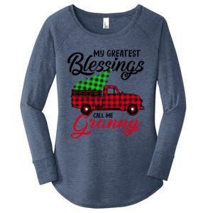 My Greatest Blessings Call Me Granny Xmas Funny Gift Christmas Funny Gift Women's Perfect Tri Tunic Long Sleeve Shirt