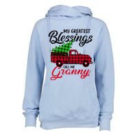 My Greatest Blessings Call Me Granny Xmas Funny Gift Christmas Funny Gift Womens Funnel Neck Pullover Hood