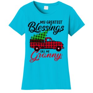 My Greatest Blessings Call Me Granny Xmas Funny Gift Christmas Funny Gift Women's T-Shirt