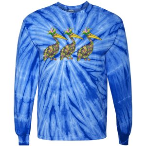 Mardi Gras Beads Louisiana Parade New Orleans Tie-Dye Long Sleeve Shirt