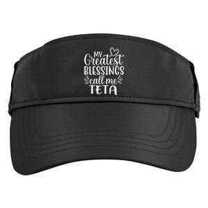 My Greatest Blessings Call Me Teta Arabic or Syrian Grandma Adult Drive Performance Visor