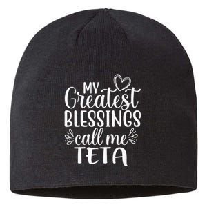 My Greatest Blessings Call Me Teta Arabic or Syrian Grandma Sustainable Beanie