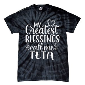 My Greatest Blessings Call Me Teta Arabic or Syrian Grandma Tie-Dye T-Shirt