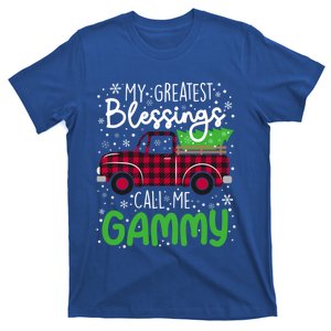 My Greatest Blessings Call Me Gammy Buffalo Christmas Truck Funny Gift T-Shirt