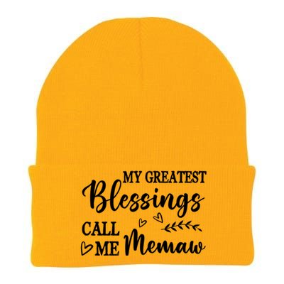 My Greatest Blessings Call Me Memaw Funny Gift Knit Cap Winter Beanie