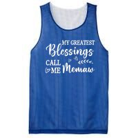 My Greatest Blessings Call Me Memaw Funny Gift Mesh Reversible Basketball Jersey Tank