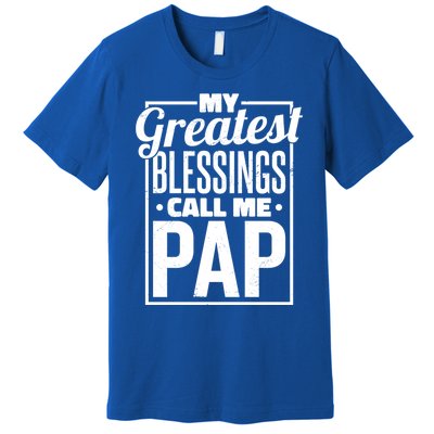 My Greatest Blessings Call Me Pap Proud Dad Or Father Meaningful Gift Premium T-Shirt