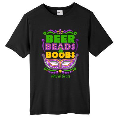 Mardi Gras Beer Beads Boobs Funny New Orleans Tall Fusion ChromaSoft Performance T-Shirt