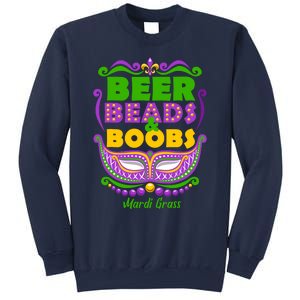 Mardi Gras Beer Beads Boobs Funny New Orleans Sweatshirt