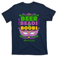 Mardi Gras Beer Beads Boobs Funny New Orleans T-Shirt