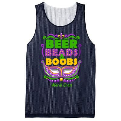 Mardi Gras Beer Beads Boobs Funny New Orleans Mesh Reversible Basketball Jersey Tank