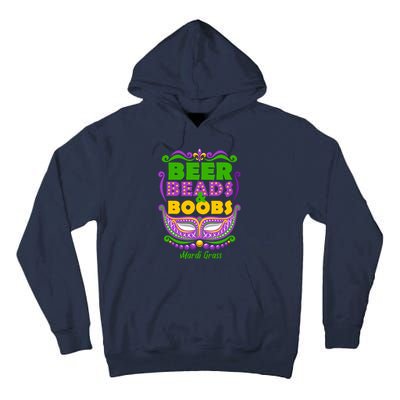 Mardi Gras Beer Beads Boobs Funny New Orleans Tall Hoodie