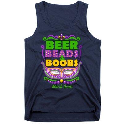 Mardi Gras Beer Beads Boobs Funny New Orleans Tank Top