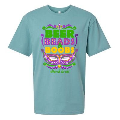 Mardi Gras Beer Beads Boobs Funny New Orleans Sueded Cloud Jersey T-Shirt