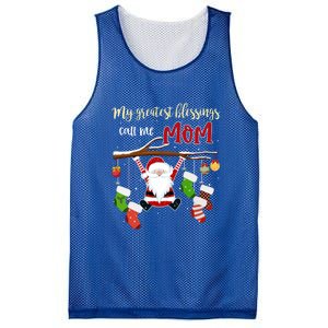 My Greatest Blessings Call Me Mom Gift Grandma Gift Mesh Reversible Basketball Jersey Tank