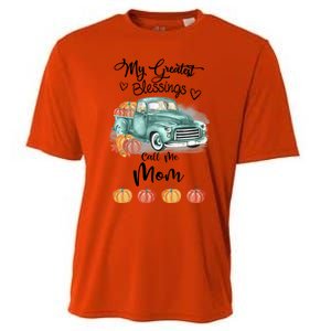 My Greatest Blessings Call Me Mom Bumpkin Truck Fall Gift Cooling Performance Crew T-Shirt