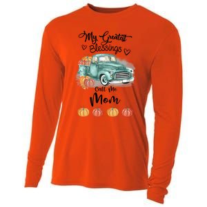 My Greatest Blessings Call Me Mom Bumpkin Truck Fall Gift Cooling Performance Long Sleeve Crew