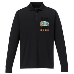 My Greatest Blessings Call Me Mom Bumpkin Truck Fall Gift Performance Long Sleeve Polo