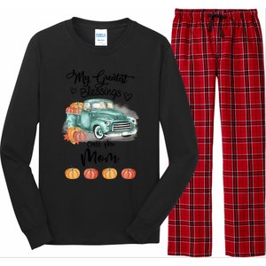 My Greatest Blessings Call Me Mom Bumpkin Truck Fall Gift Long Sleeve Pajama Set