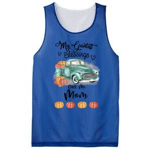 My Greatest Blessings Call Me Mom Bumpkin Truck Fall Gift Mesh Reversible Basketball Jersey Tank