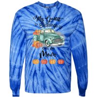 My Greatest Blessings Call Me Mom Bumpkin Truck Fall Gift Tie-Dye Long Sleeve Shirt