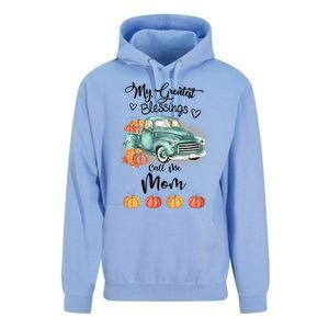 My Greatest Blessings Call Me Mom Bumpkin Truck Fall Gift Unisex Surf Hoodie