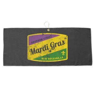 Mardi Gras Bourbon Street & New Orleans Retro Gift Large Microfiber Waffle Golf Towel