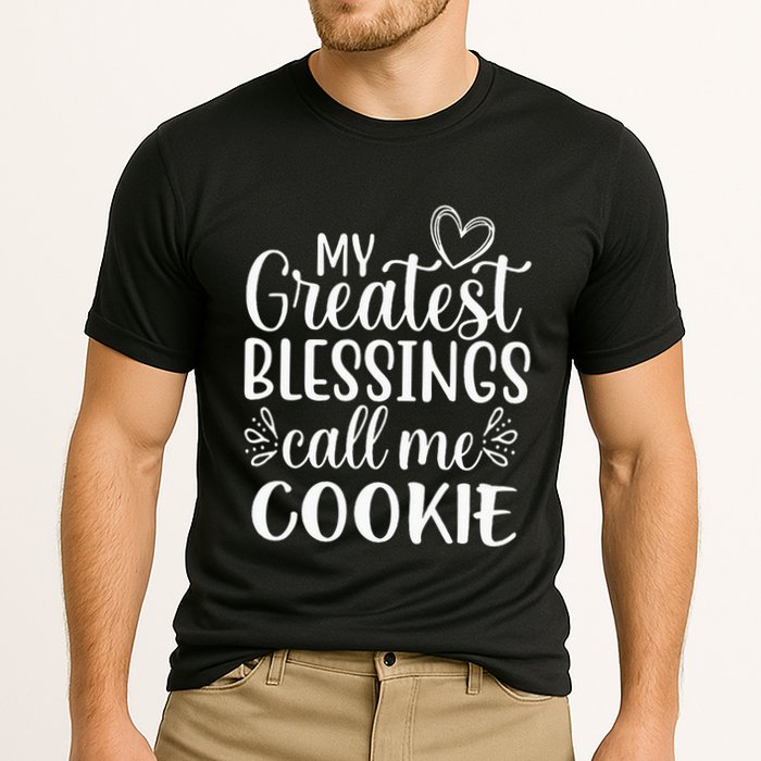 My Greatest Blessings Call Me Cookie Grandmother Grandma Cooling Performance Crew T-Shirt