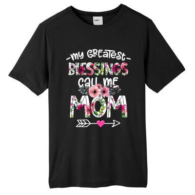 My Greatest Blessings Call Me Mom Mother's Day Gift Tall Fusion ChromaSoft Performance T-Shirt