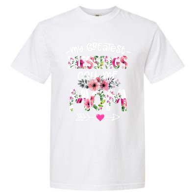 My Greatest Blessings Call Me Mom Mother's Day Gift Garment-Dyed Heavyweight T-Shirt