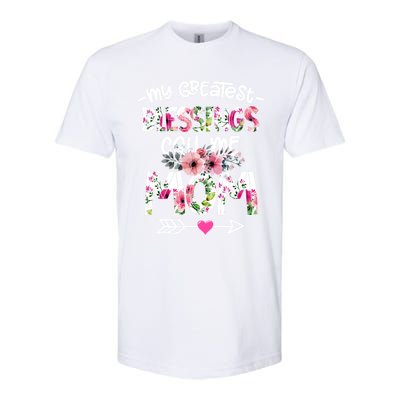 My Greatest Blessings Call Me Mom Mother's Day Gift Softstyle CVC T-Shirt