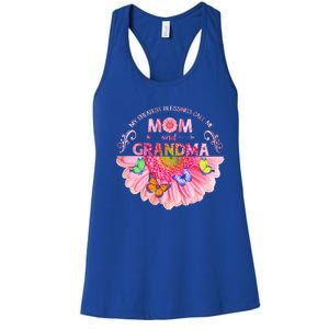 My Greatest Blessings Call Me Mom And Grandma Great Gift Women's Racerback Tank