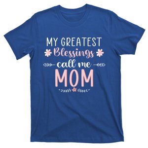 My Greatest Blessings Call Me Mom Christmas Mama/grandma Cute Gift T-Shirt