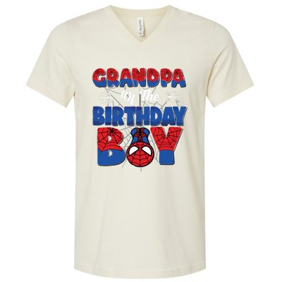 Matching Grandpa Birthday Boy V-Neck T-Shirt