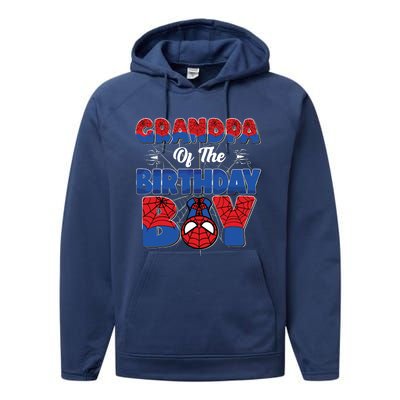 Matching Grandpa Birthday Boy Performance Fleece Hoodie