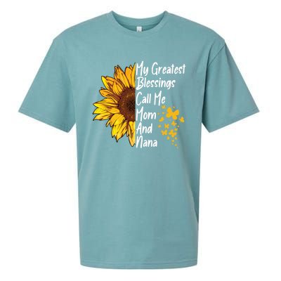 My Greatest Blessings Call Me Mom And Nana Happy Mother Day Funny Gift Sueded Cloud Jersey T-Shirt