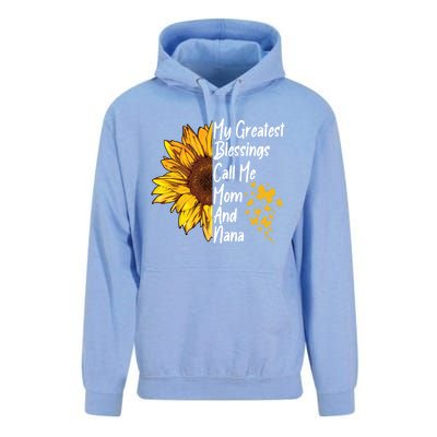 My Greatest Blessings Call Me Mom And Nana Happy Mother Day Funny Gift Unisex Surf Hoodie