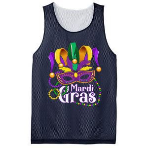 Mardi Gras Beads Feathered Mask For Mesh Reversible Basketball Jersey Tank