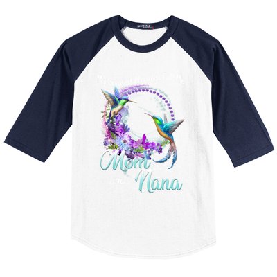 My Greatest Blessings Call Me Mom And Nana Hummingbird Gift Baseball Sleeve Shirt