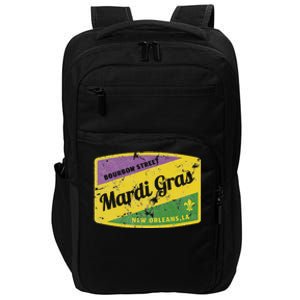 Mardi Gras Bourbon Street & New Orleans Retro Gift Impact Tech Backpack