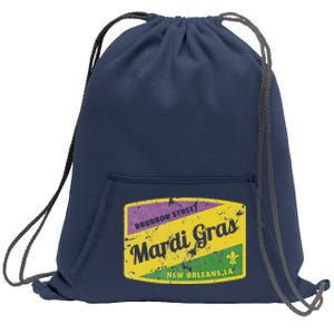 Mardi Gras Bourbon Street & New Orleans Retro Gift Sweatshirt Cinch Pack Bag