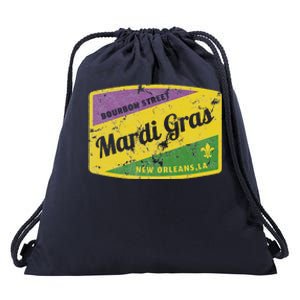 Mardi Gras Bourbon Street & New Orleans Retro Gift Drawstring Bag