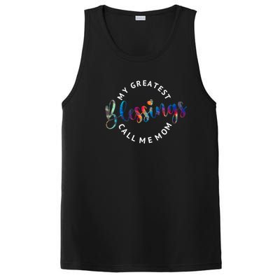 My Greatest Blessings Call Me Mom Christian Faith Gift PosiCharge Competitor Tank