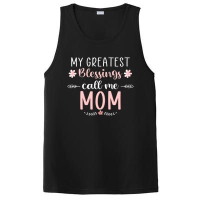 My Greatest Blessings Call Me Mom Christmas Mama/grandma Cute Gift PosiCharge Competitor Tank